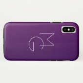 Modern 2 Initialen | Deep Paars subtle Ombre Case-Mate iPhone Case (Achterkant (horizontaal))