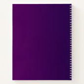 Modern 2 Initialen | Deep Paars subtle Ombre Notitieboek (Achterkant)