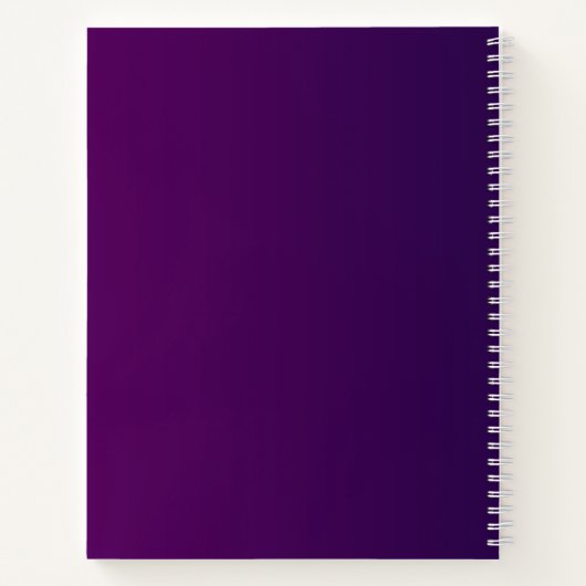 Modern 2 Initialen | Deep Paars subtle Ombre Notitieboek (Achterkant)