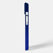Modern 2 Initialen | Diepblauwe Ombre Case-Mate iPhone Case (Achterkant / Links)