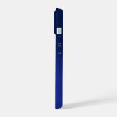Modern 2 Initialen | Diepblauwe Ombre iPhone 15 Case (Linkerkant)