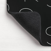 Modern 2 Initieel Patroon | Zwart & Wit Muismat (Hoek)