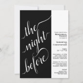 Modern 2-paars-bruiloft-repetitie: zwart kaart (Voorkant)