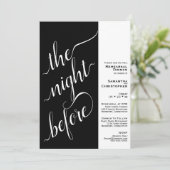 Modern 2-paars-bruiloft-repetitie: zwart kaart (Staand voorkant)