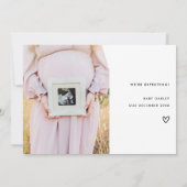 Modern 2-Photo Baby 'Coming Soon' Pregnancy Aankondiging (Achterkant)