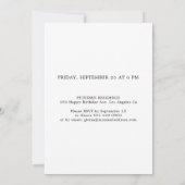 Modern 2 photo black and white 60th Birthday Party Kaart (Achterkant)