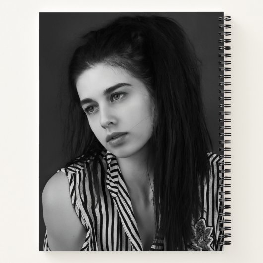 Modern 2 Photo Collage Personalized Notitieboek (Achterkant)