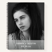 Modern 2 Photo Collage Personalized Notitieboek (Voorkant)