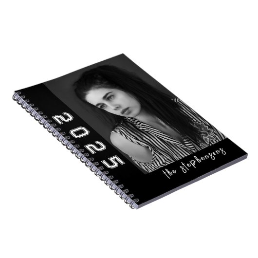 Modern 2 Photo Collage Personalized Notitieboek (Rechterzijde)