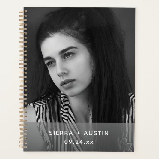 Modern 2 Photo Collage Personalized Planner (Voorkant)