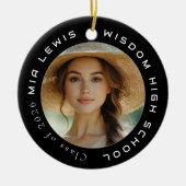 Modern 2 Photo Grad  Keramisch Ornament (Voorkant)