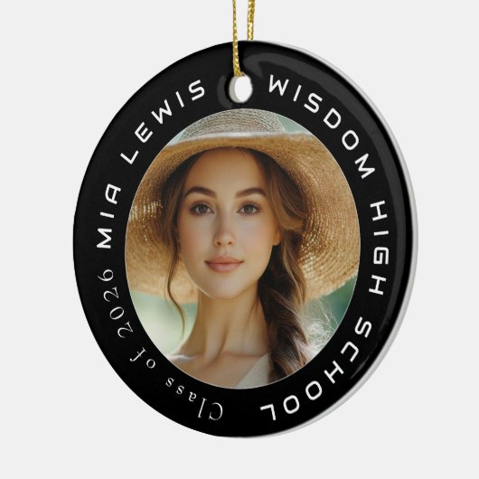 Modern 2 Photo Grad  Keramisch Ornament (Links)