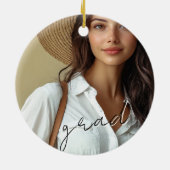 Modern 2 Photo Grad  Keramisch Ornament (Achterkant)