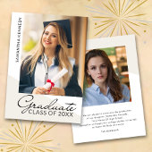 Modern 2 Photo Graduation Class of 2026 Aankondiging