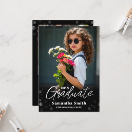 Modern 2 Photo Graduation Senior Photo Grad Invite Kaart