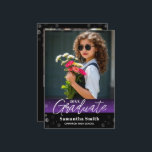 Modern 2 Photo Graduation Senior Photo Grad Invite Kaart<br><div class="desc">Celebrate your graduate with this modern 2‑photo graduation announcement, designed to showcase senior portraits in a clean, stylish layout. Perfect for high school graduation, college graduation, and Class of any year 2026 2027 2028 2029 announcements, this customizable card includes space for your graduate’s name, school, and ceremony or party details....</div>