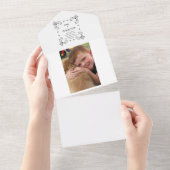 Modern 2e verjaardag foto all in one uitnodiging (Afscheurbaar)