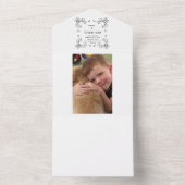 Modern 2e verjaardag foto all in one uitnodiging (Binnen)