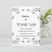 Modern 2e verjaardag foto feestdagenkaart (Staand voorkant)