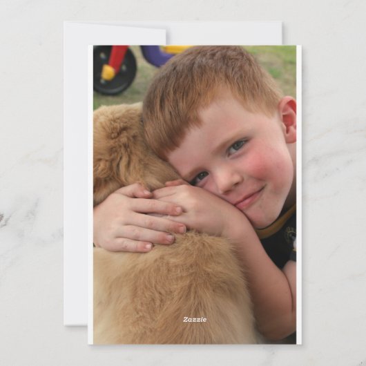 Modern 2e verjaardag foto feestdagenkaart (Achterkant)