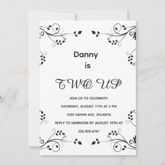 Modern 2e verjaardag foto feestdagenkaart