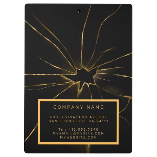 Modern 2in1 Professional Glass Visitekaartje & Klembord (Achterkant)