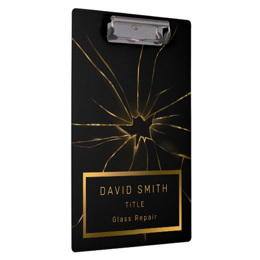 Modern 2in1 Professional Glass Visitekaartje & Klembord (Rechts)