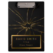 Modern 2in1 Professional Glass Visitekaartje & Klembord (Voorkant)