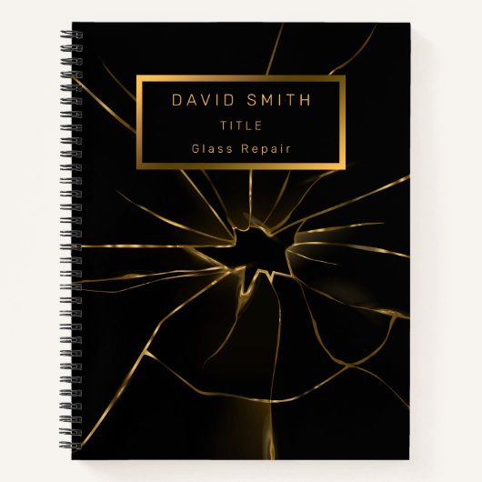 Modern 2in1 Professional Glass Visitekaartje & Notitieboek (Voorkant)