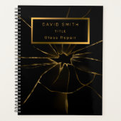 Modern 2in1 Professional Glass Visitekaartje & Planner (Voorkant)