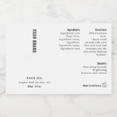 Modern 2oz Dropper Bottle Waterproof Label Voedselcontainer Etiket (Enkel label)