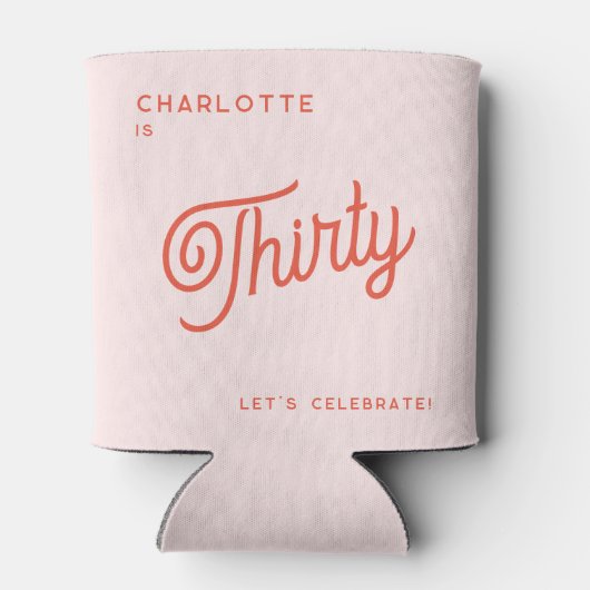 Modern 30 Dertig verjaardag Blikjeskoeler (Achterkant)