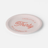 Modern 30 Dertig verjaardag Papieren Bordje (Gekanteld)