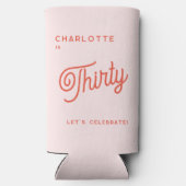 Modern 30 Dertig verjaardag Seltzer Blikjeskoeler (Achterkant)