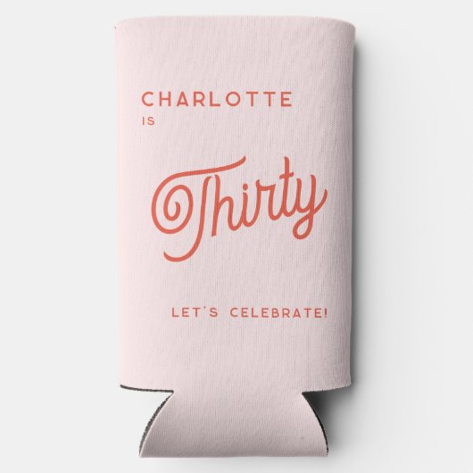 Modern 30 Dertig verjaardag Seltzer Blikjeskoeler (Achterkant)