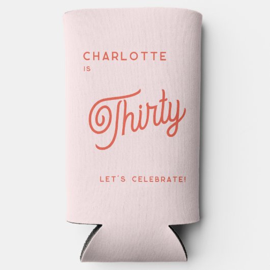 Modern 30 Dertig verjaardag Seltzer Blikjeskoeler (Voorkant)