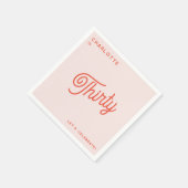 Modern 30 Dertig verjaardag Servet (Hoek)