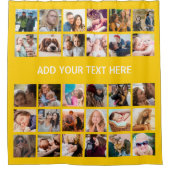 Modern 30 Foto Collage Yellow Douchegordijn (Voorkant)