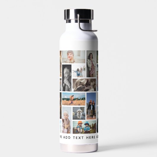 Modern 30 x Photo Collage Grid Personalized Waterfles (Links)