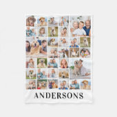 Modern 33 Fotocollage Gepersonaliseerde Afbeelding Fleece Deken (Voorkant)