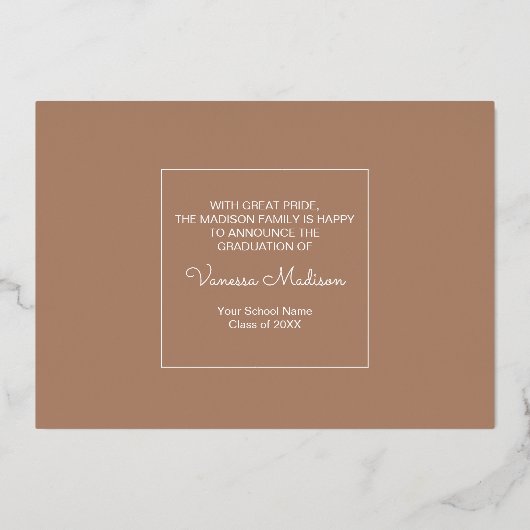 Modern | 3 Aankondiging van het Afstuderen Foto Fo (Achterkant)