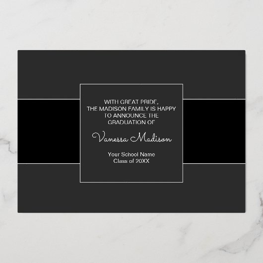 Modern | 3 Aankondiging van het Afstuderen Foto Fo (Achterkant)