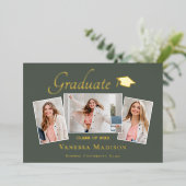 Modern | 3 Aankondiging van het Afstuderen Foto Fo (Staand Voorkant)