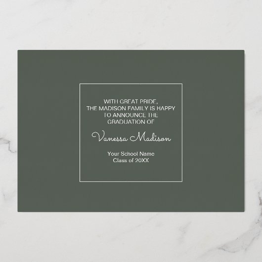 Modern | 3 Aankondiging van het Afstuderen Foto Fo (Achterkant)