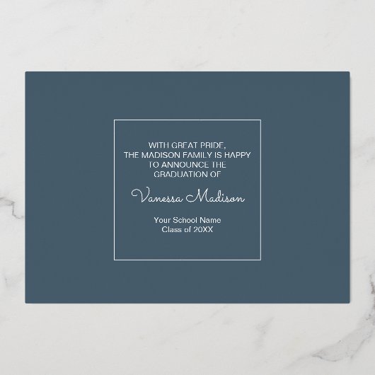 Modern | 3 Aankondiging van het Afstuderen Foto Fo (Achterkant)