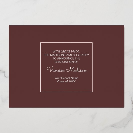 Modern | 3 Aankondiging van het Afstuderen Foto Fo (Achterkant)