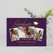 Modern | 3 Aankondiging van het Afstuderen Foto Fo (Staand Voorkant)