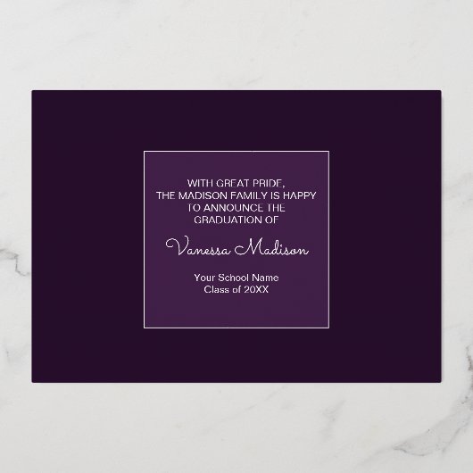 Modern | 3 Aankondiging van het Afstuderen Foto Fo (Achterkant)