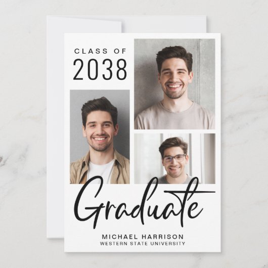 Modern 3 Afstuderen Fotoscript Aankondiging (Voorkant)