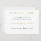 Modern 3 Afstuderen met minimalistische fotosjablo Kaart (Achterkant)